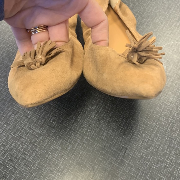 J Crew “Cora” Camel Suede Flats sz:8 *like new* - Picture 3 of 9